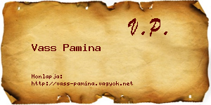 Vass Pamina névjegykártya