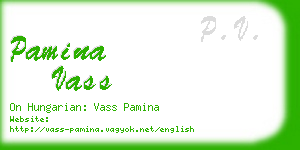 pamina vass business card